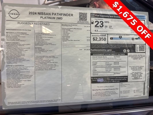 2024 Nissan Pathfinder Platinum in Salina, KS - Marshall Automotive Group