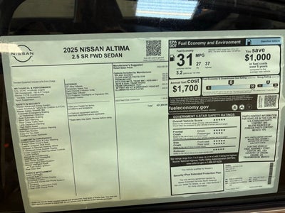 2025 Nissan Altima 2.5 SR