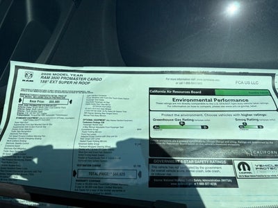 2026 RAM Ram ProMaster RAM PROMASTER 3500 TRADESMAN CARGO VAN SUPER HIGH ROOF 159' WB EXT