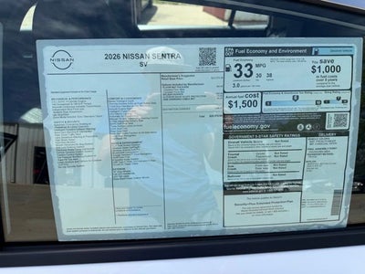 2026 Nissan Sentra SV