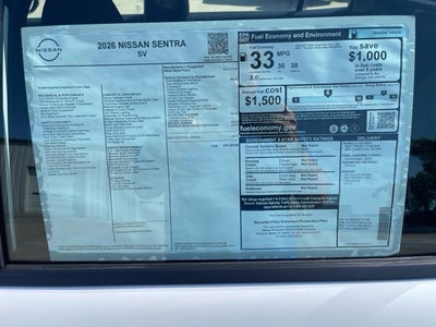 2026 Nissan Sentra SV