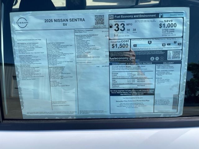 2026 Nissan Sentra SV
