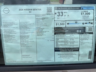 2026 Nissan Sentra SV