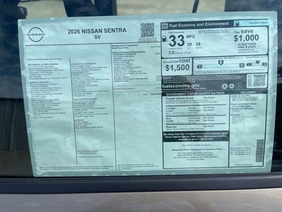 2026 Nissan Sentra SV
