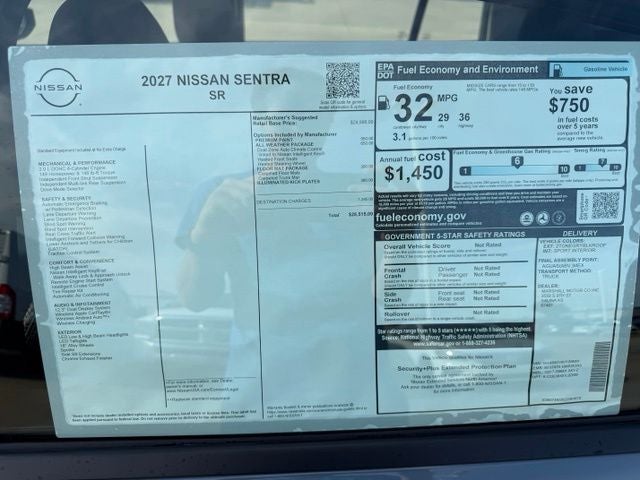 2027 Nissan Sentra SR