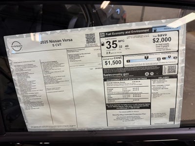 2025 Nissan Versa 1.6 S