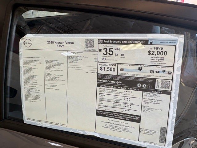 2025 Nissan Versa 1.6 S