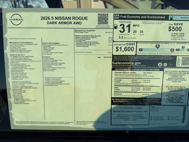 2026 Nissan Rogue Dark Armor