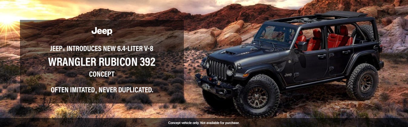 Introducing the new 6.4-liter V-8 Wrangler Rubicon 392 Concept
