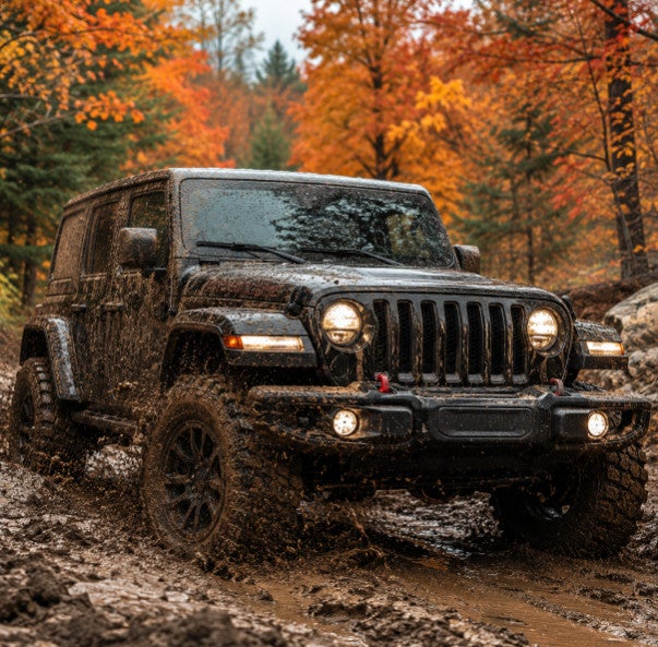Jeep in the Woods