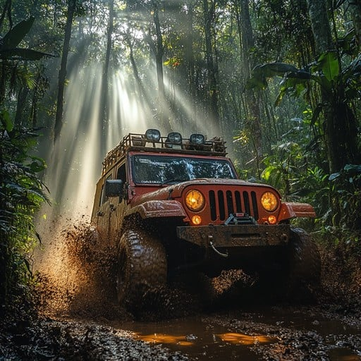 Jeep in the Woods